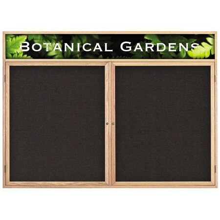 United Visual Products Single Door Indoor Enclosed Easy Tack Bo UV300EZ811-GREY-BRONZE